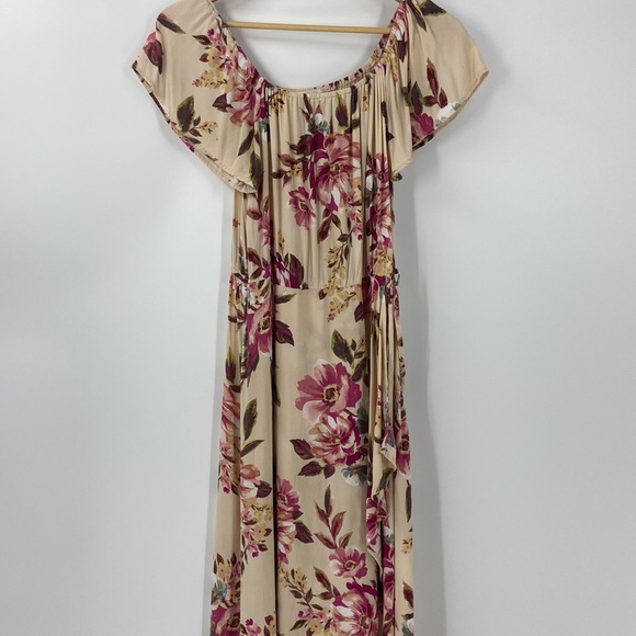 Band of Gypsies long floral faux wrap dress boho medium - Picture 15 of 15